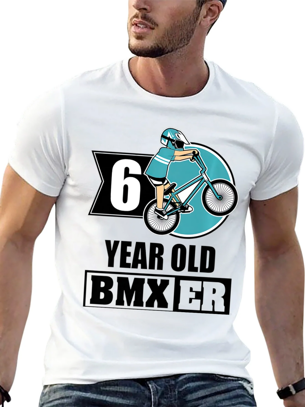 6 Year Old BMX Rider T-Shirt - Black Cotton Tee product image 12