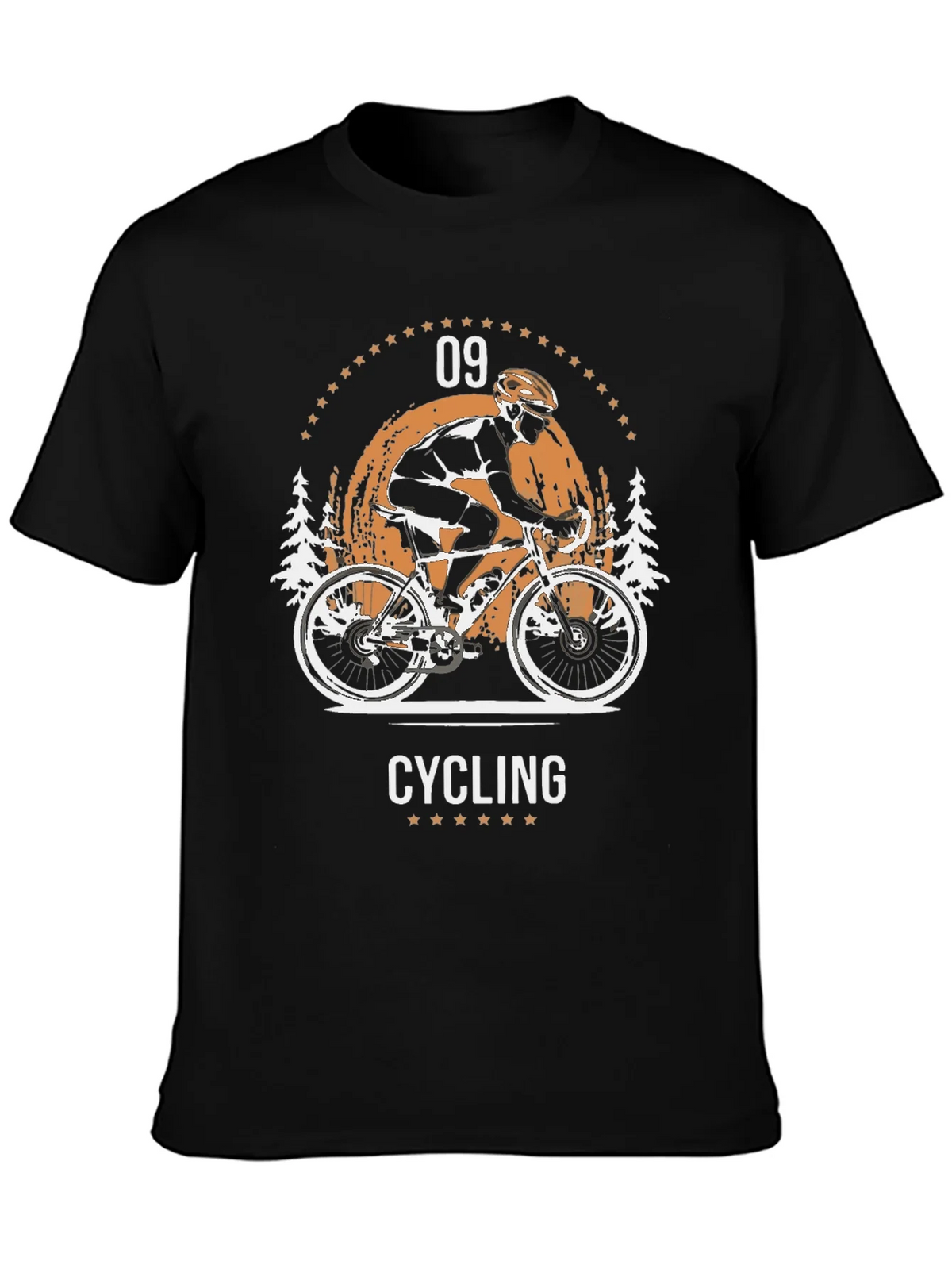 Cycling Graphic T-Shirt - Black Cotton Tee product image 2