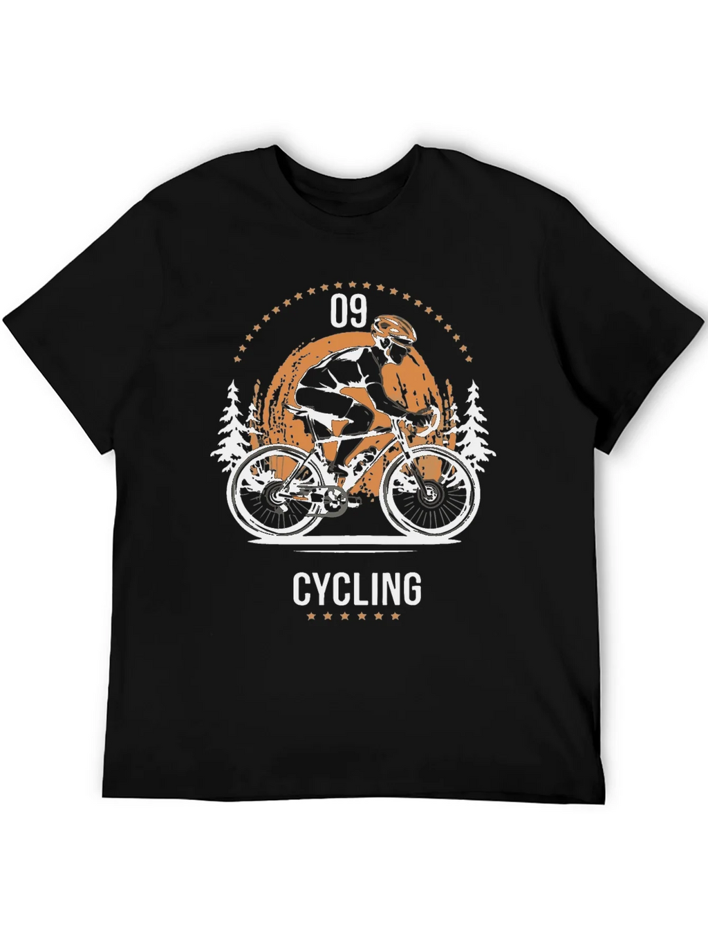 Cycling Graphic T-Shirt - Black Cotton Tee product image 3