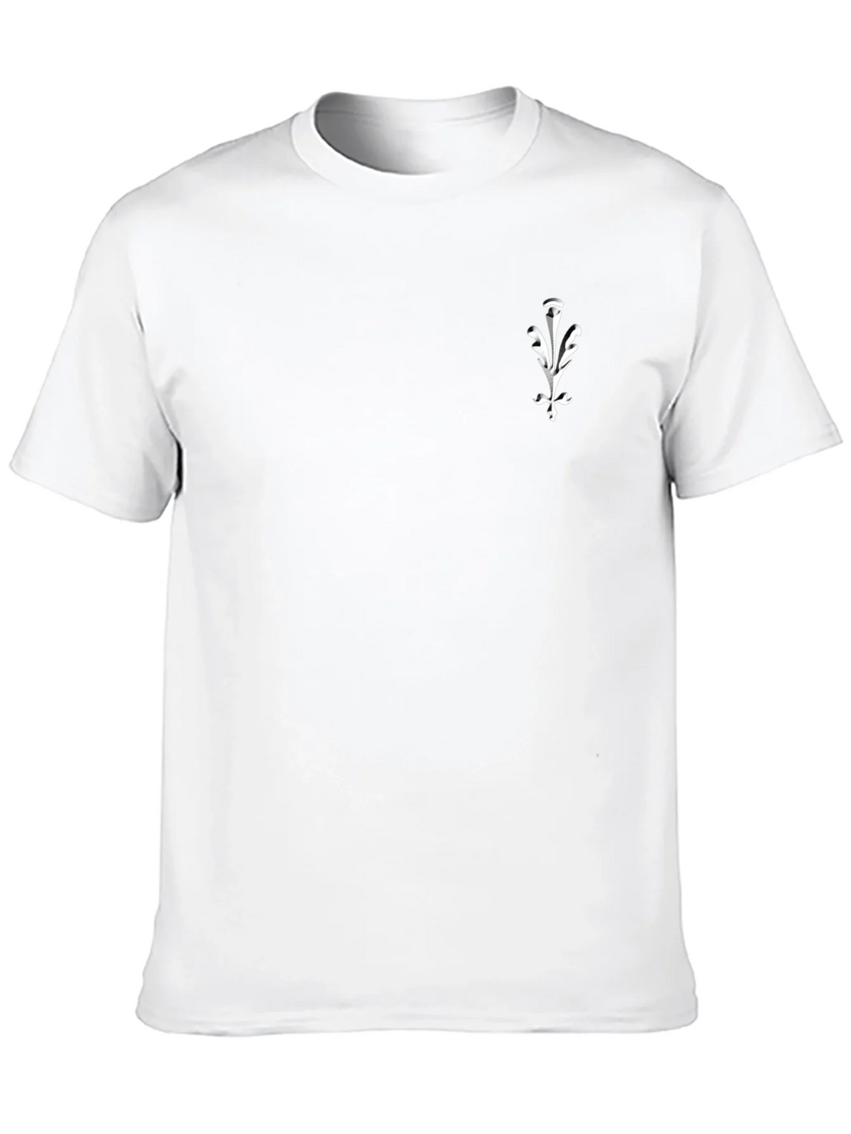 Mens Black Graphic Tee - Elegant Crest Design product image 6