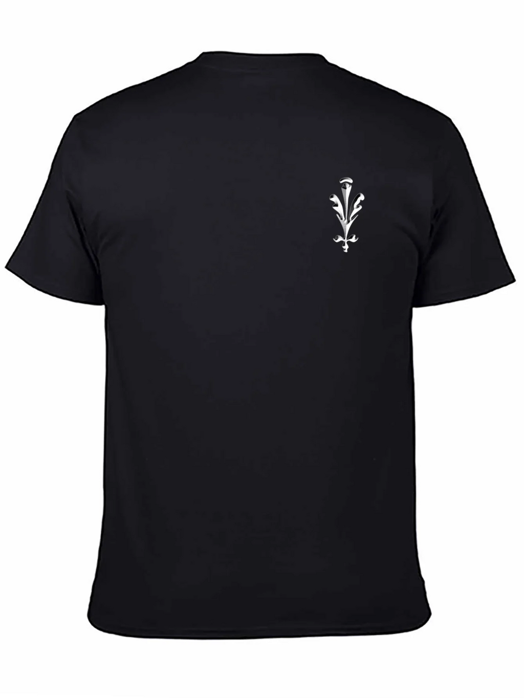 Mens Black Graphic Tee - Elegant Crest Design product image 4
