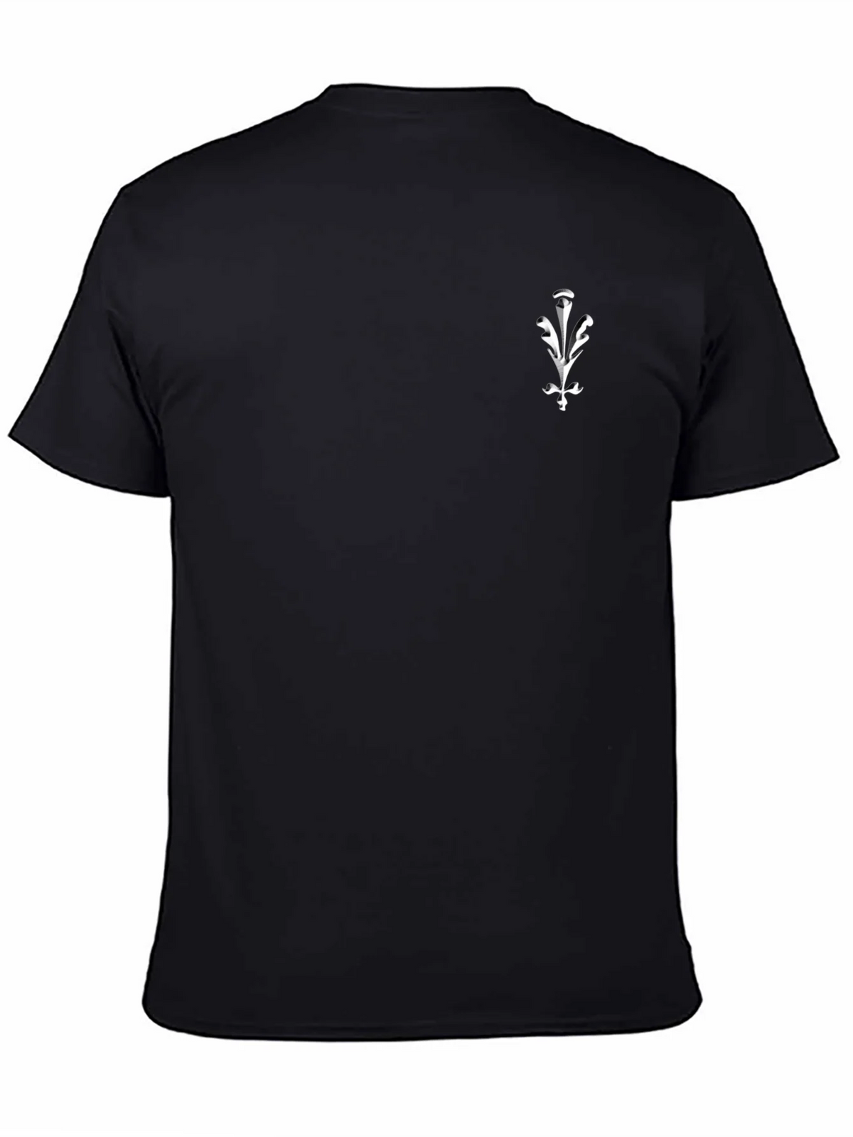 Mens Black Graphic Tee - Elegant Crest Design product image 4