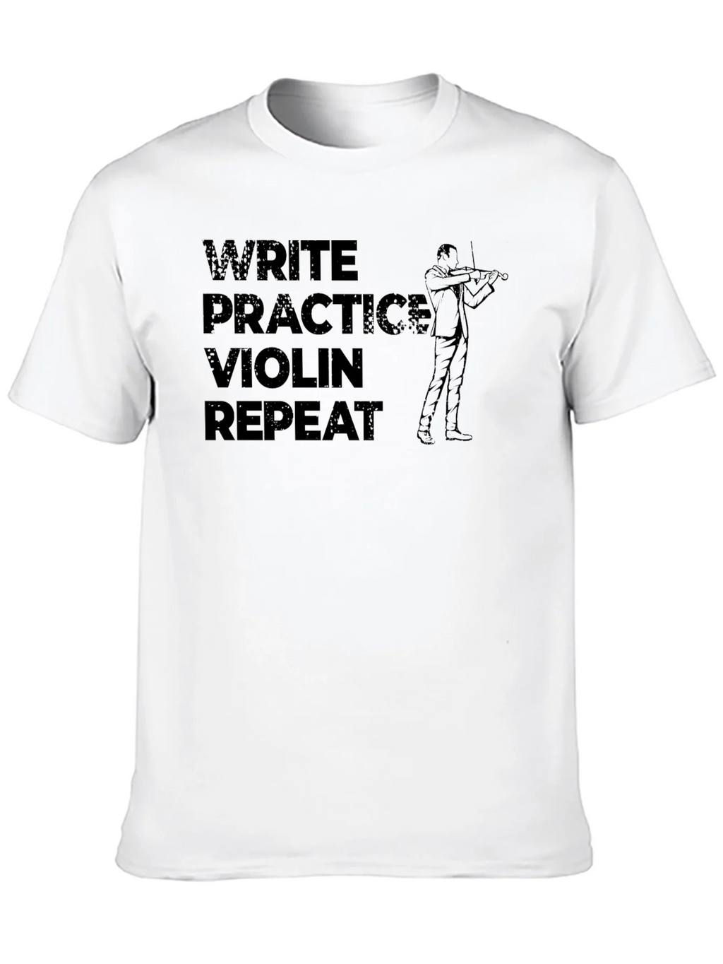 Write Practice Violin Repeat Black T-Shirt product image 5