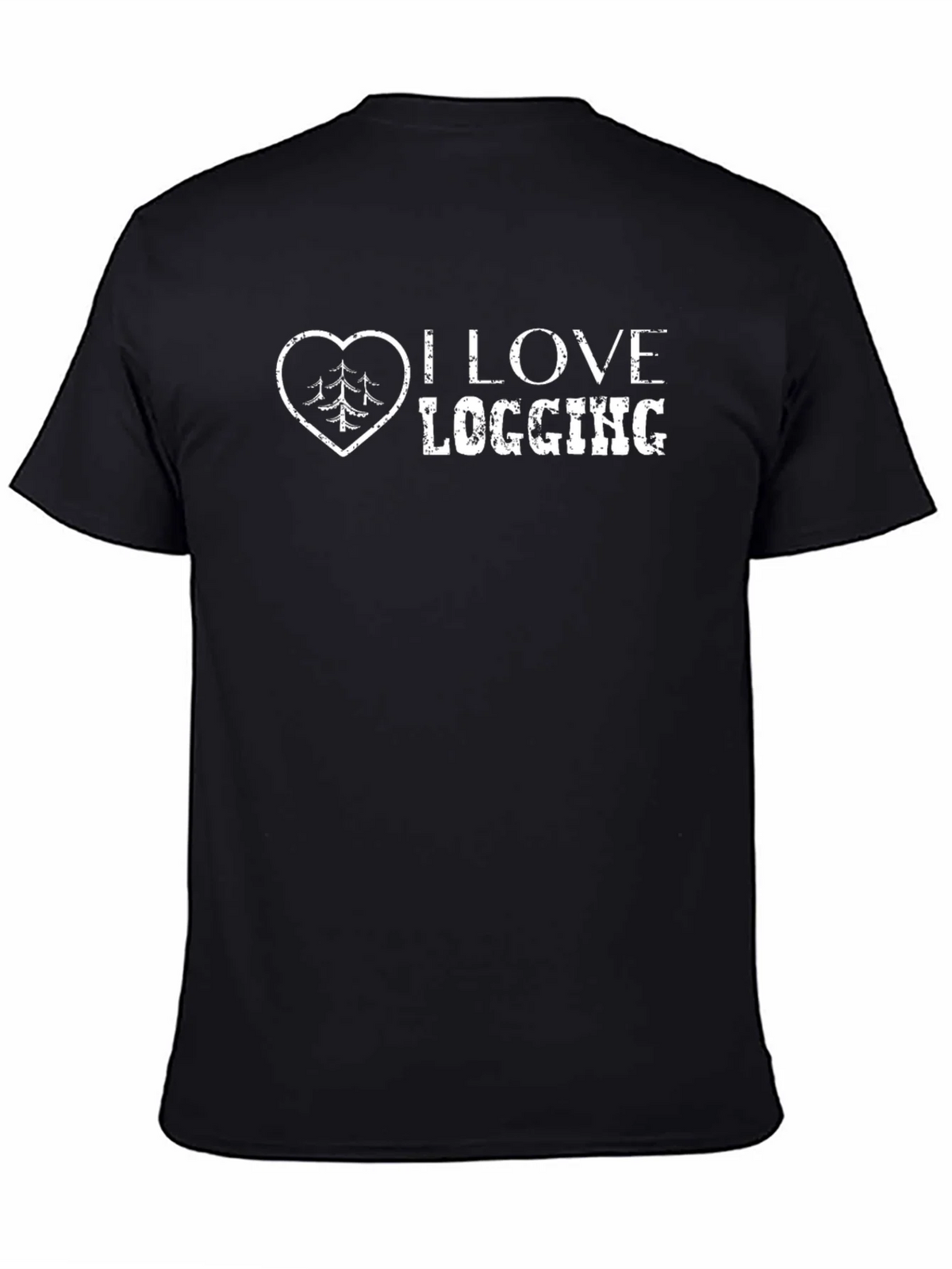 I Love Logging Black T-Shirt product image 4