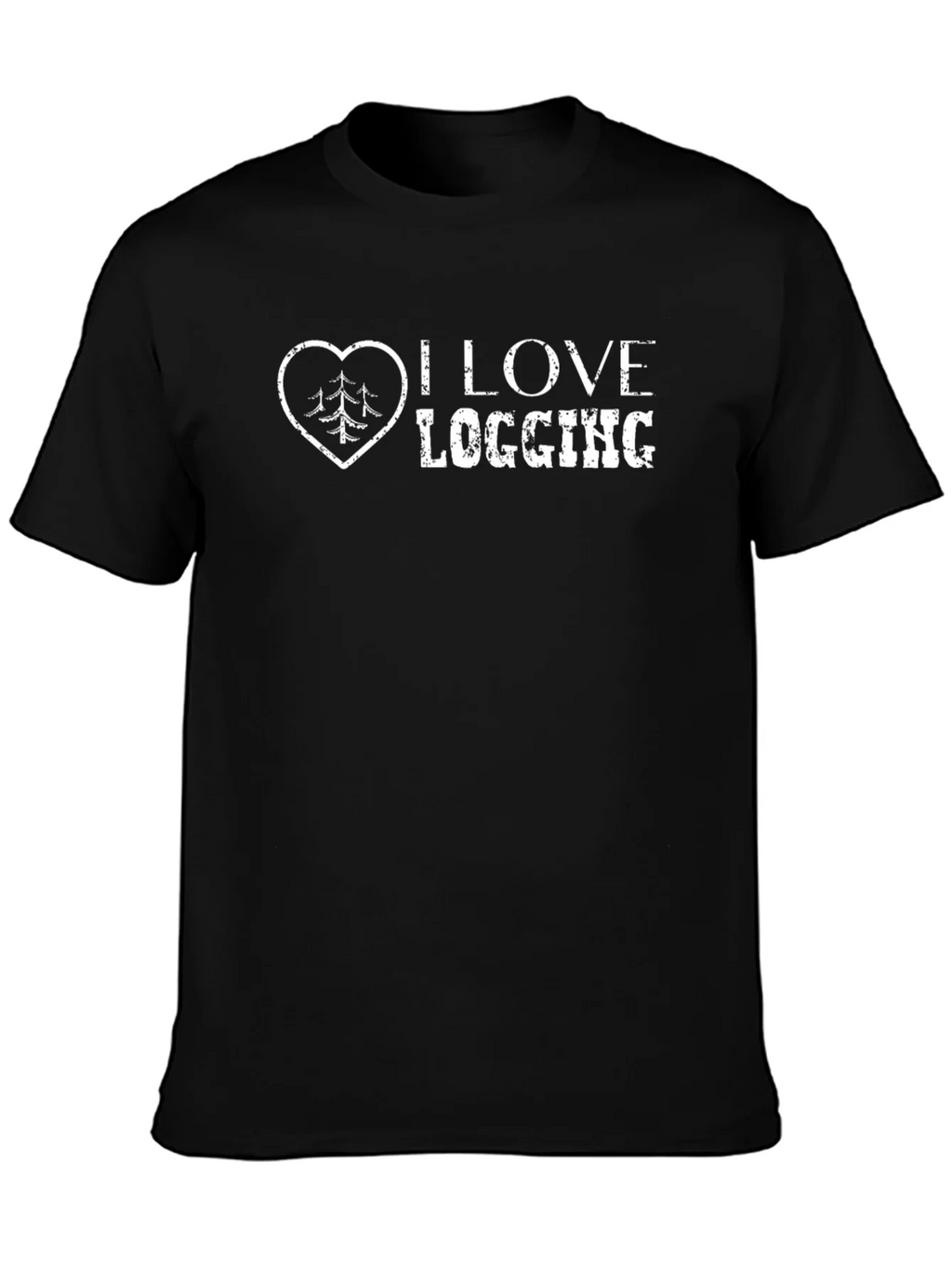 I Love Logging Black T-Shirt product image 3