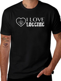 I Love Logging Black T-Shirt product image 1