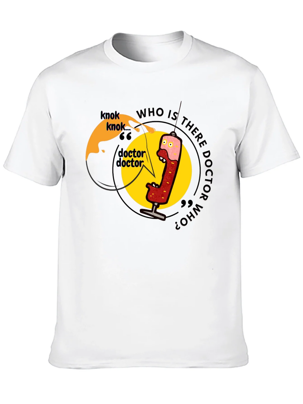 Knock Doctor Who? Black Graphic Tee product image 9