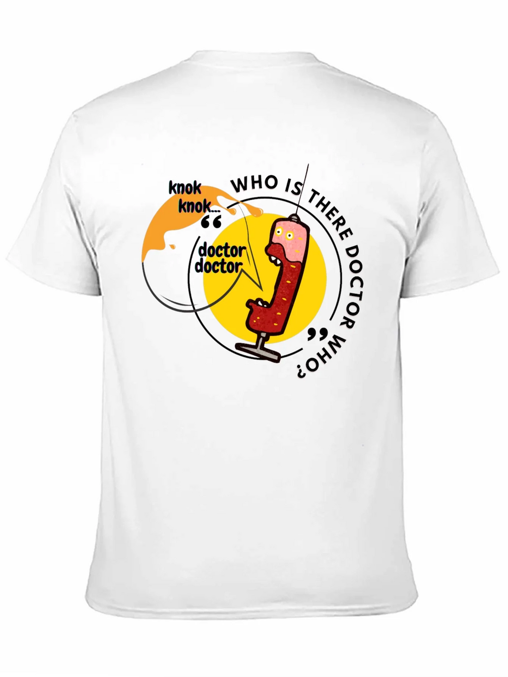 Knock Doctor Who? Black Graphic Tee product image 10