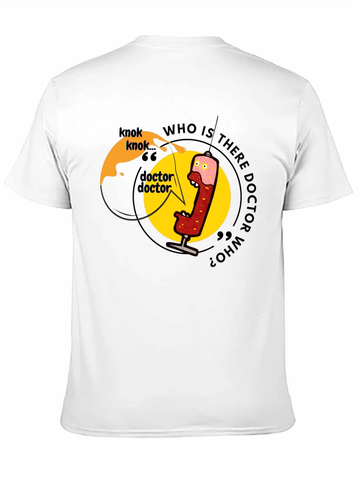 Knock Doctor Who? Black Graphic Tee product image 10
