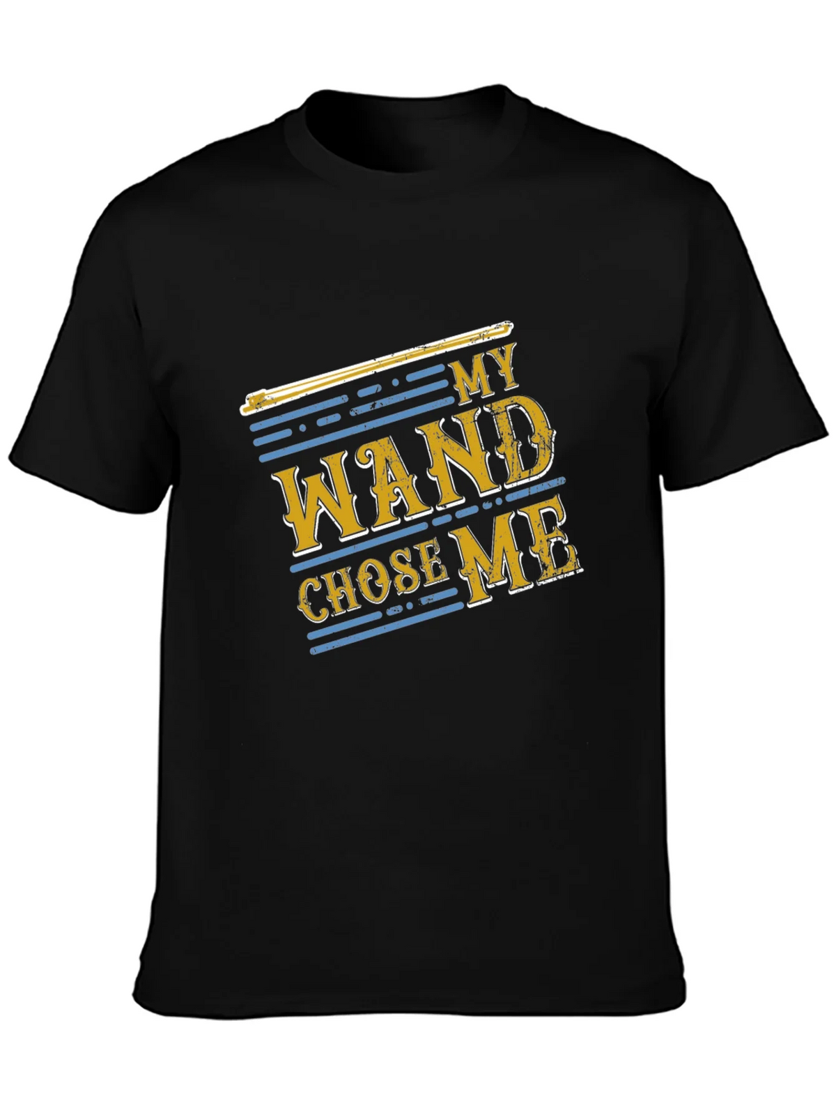 My Wand Chose Me Black Cotton T-Shirt product image 3