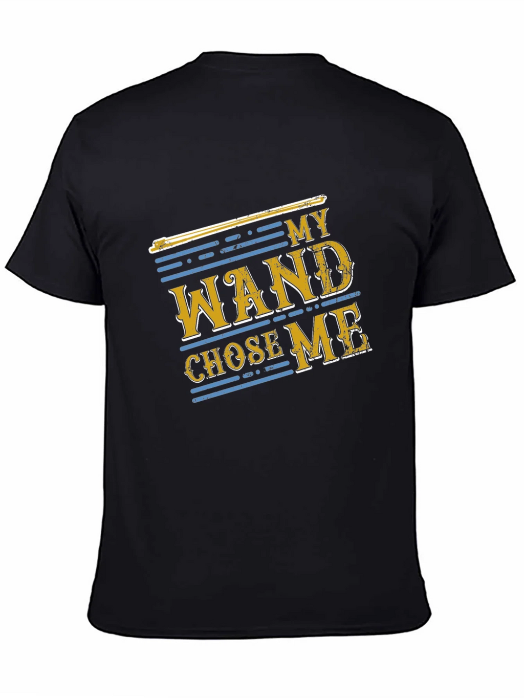My Wand Chose Me Black Cotton T-Shirt product image 4