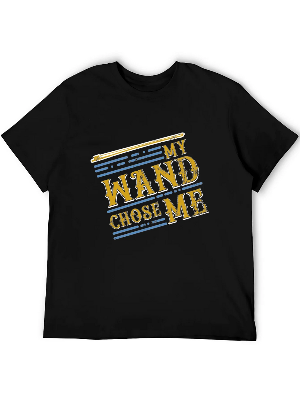 My Wand Chose Me Black Cotton T-Shirt product image 5
