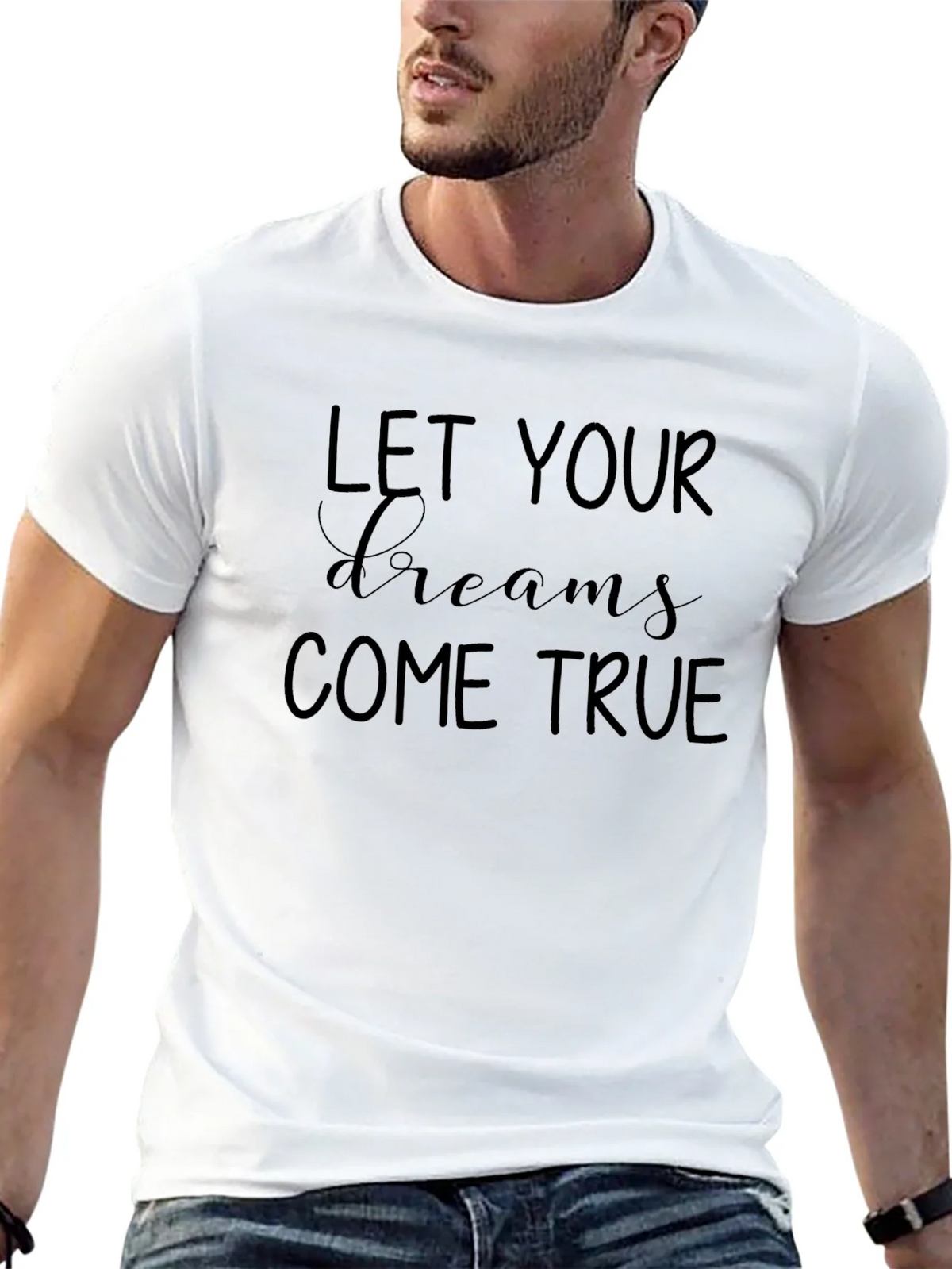 Let Your Dreams Come True Black Graphic Tee product image 12