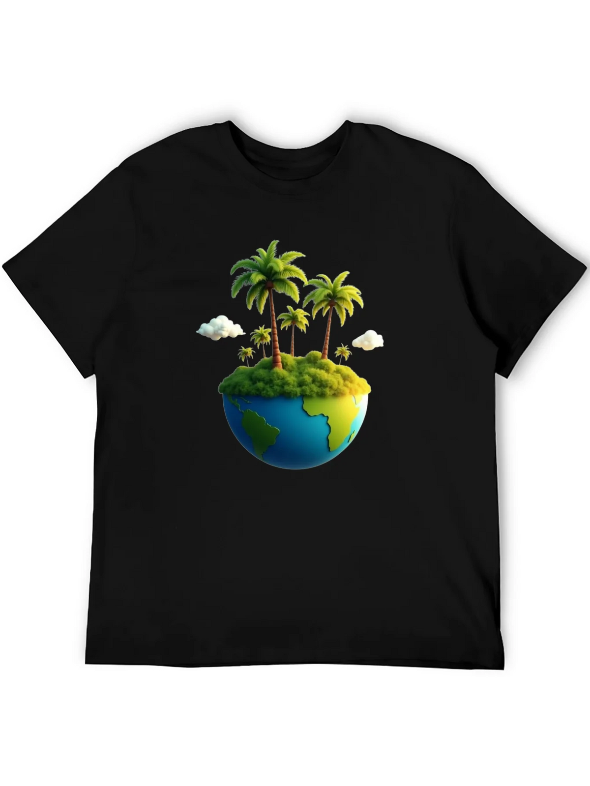 Island Paradise Earth Graphic Tee - Black product image 5