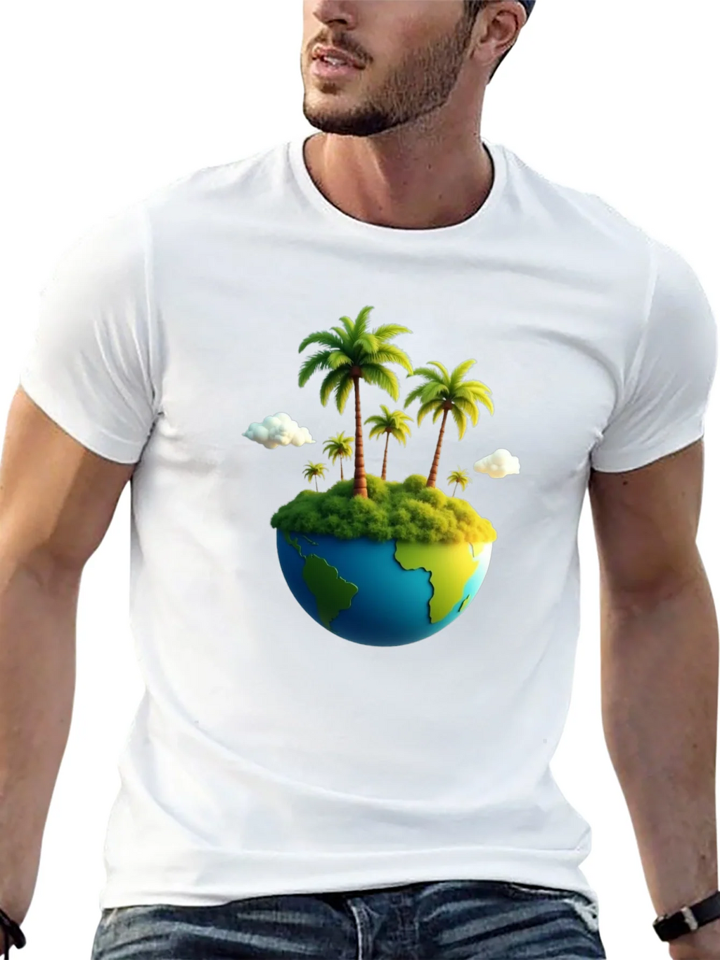 Island Paradise Earth Graphic Tee - Black product image 12