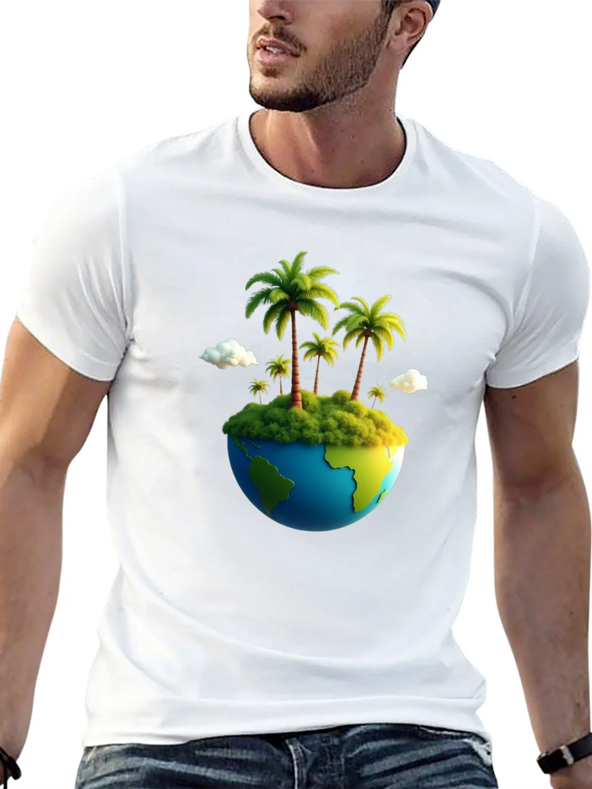 Island Paradise Earth Graphic Tee - Black product image 12