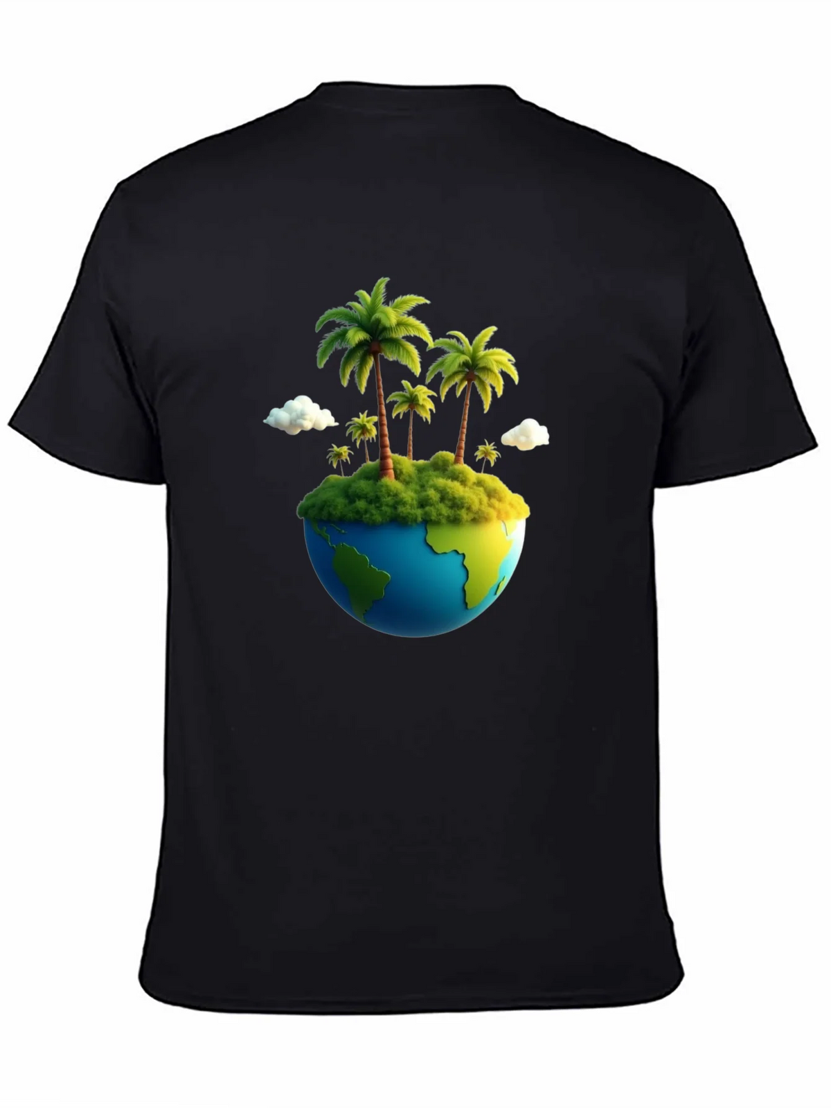 Island Paradise Earth Graphic Tee - Black product image 4
