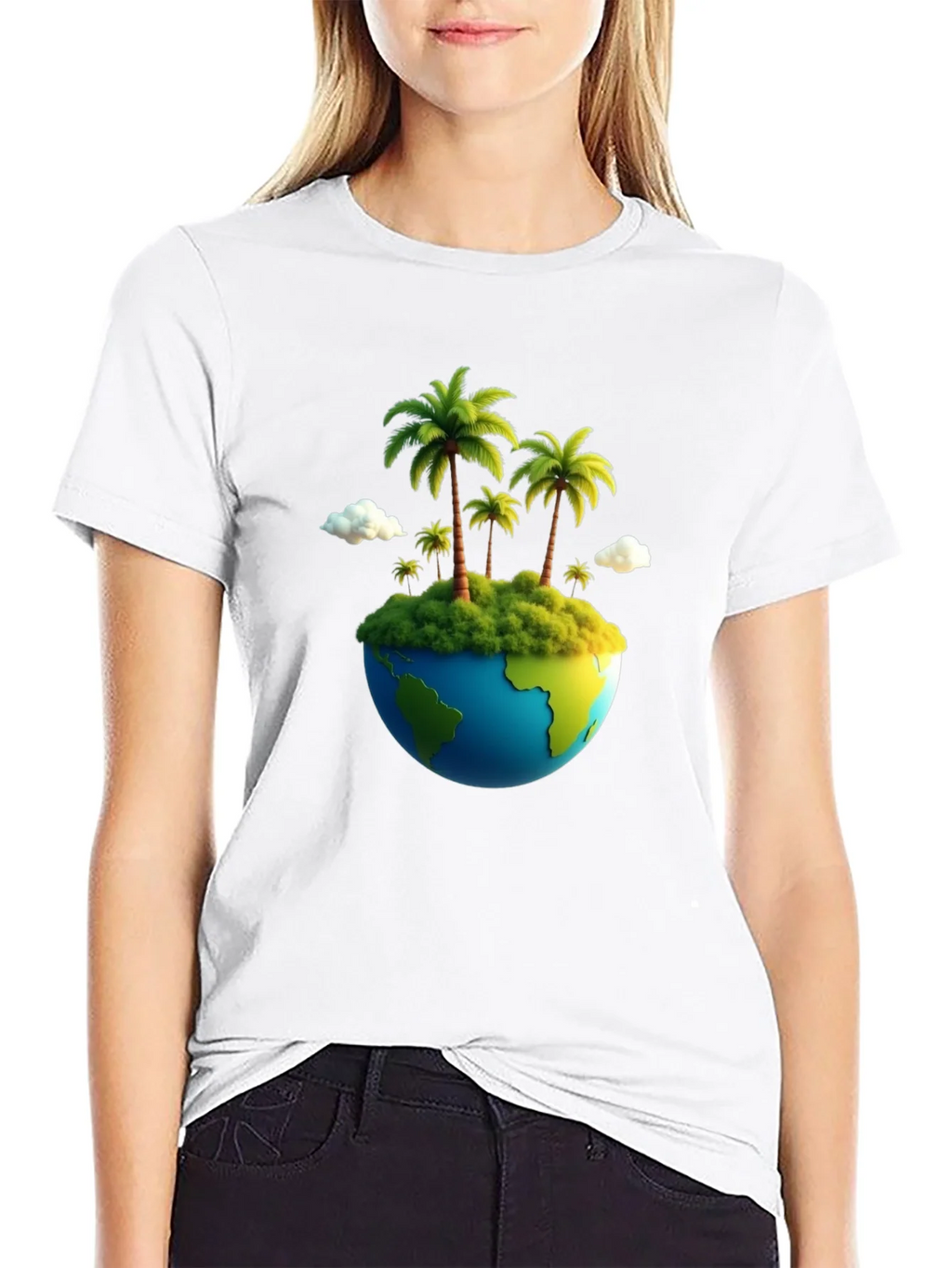 Island Paradise Earth Graphic Tee - Black product image 8