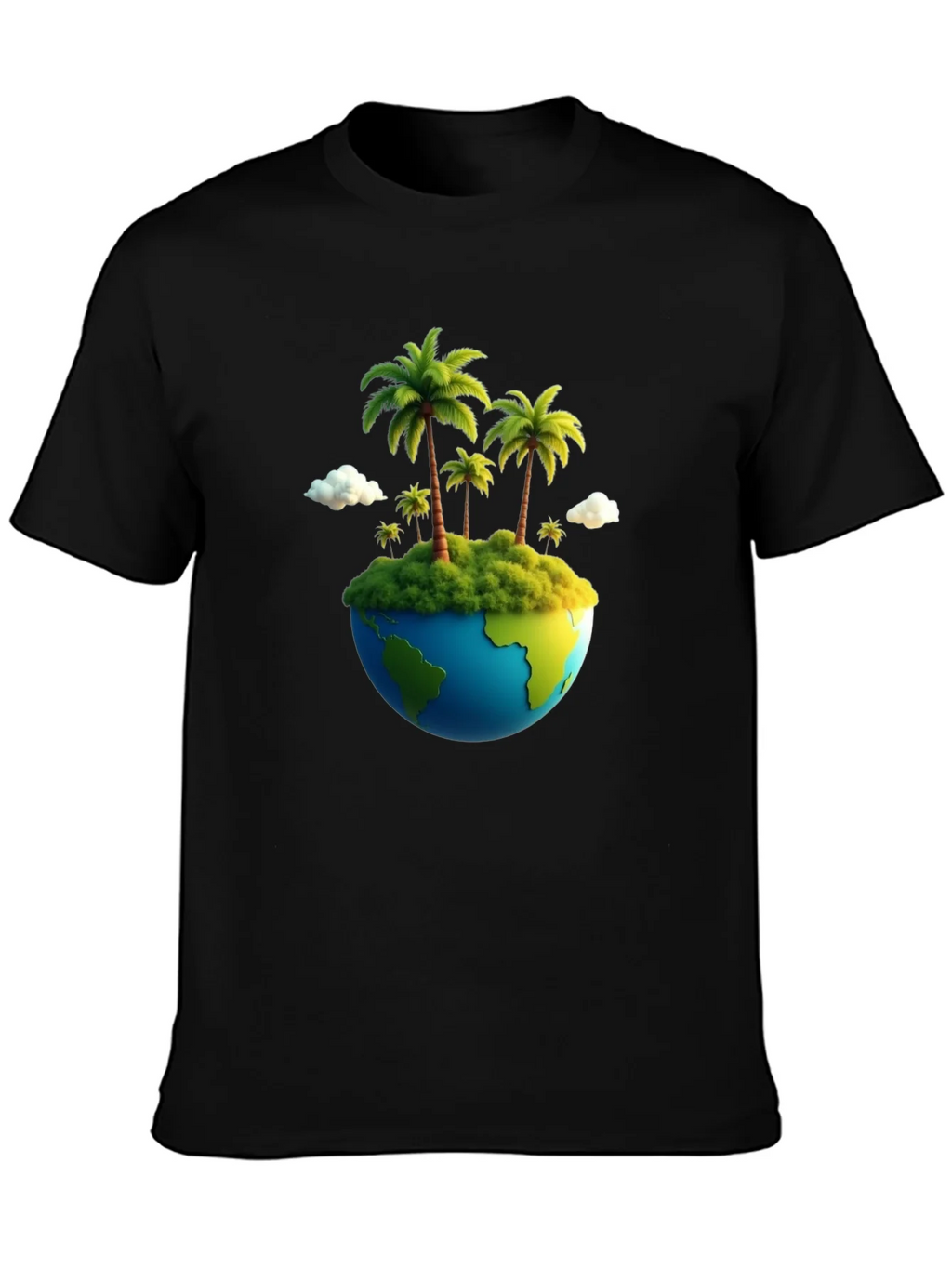 Island Paradise Earth Graphic Tee - Black product image 3