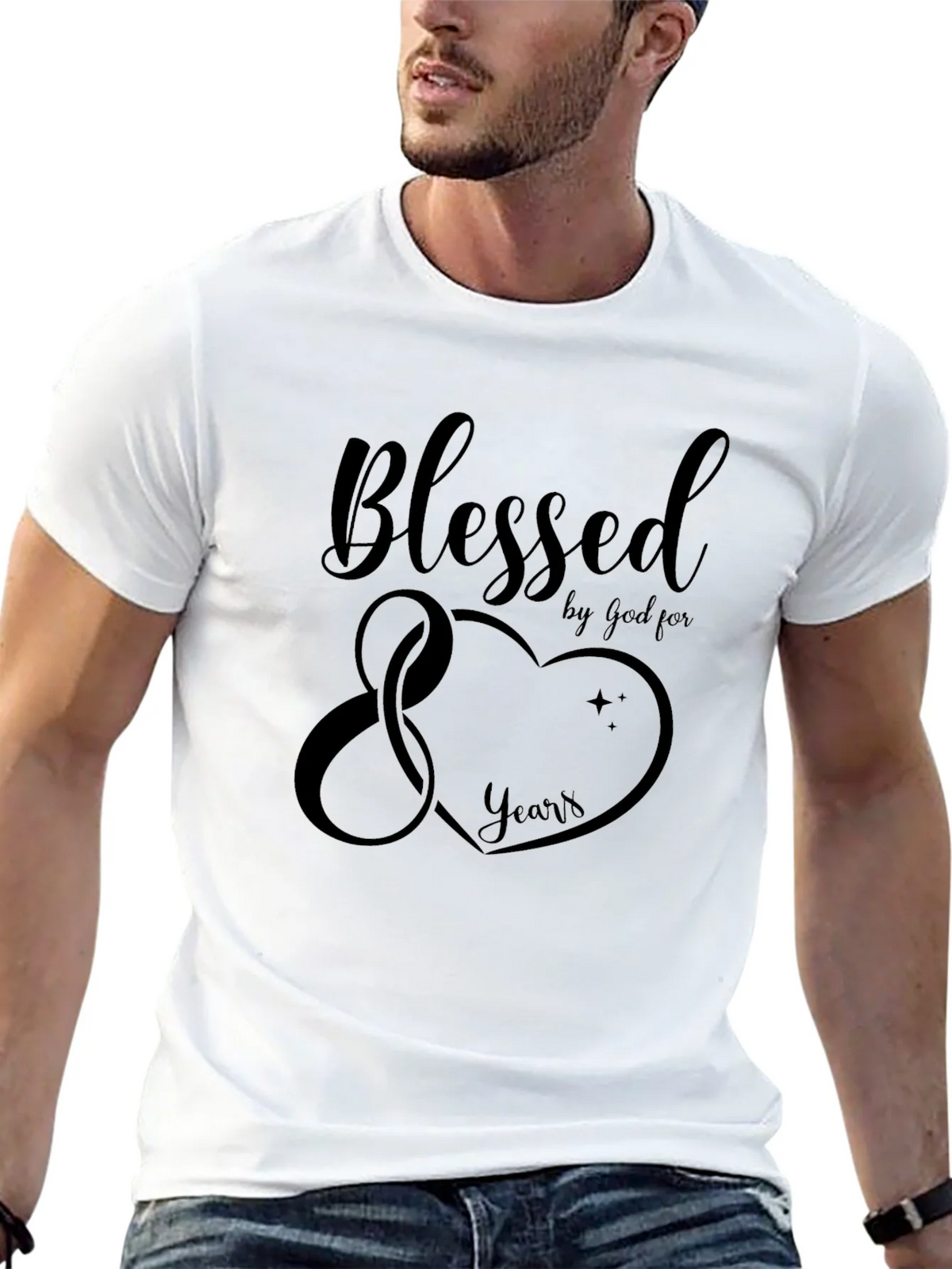 Blessed by God 80 Years Graphic T-Shirt product image 3