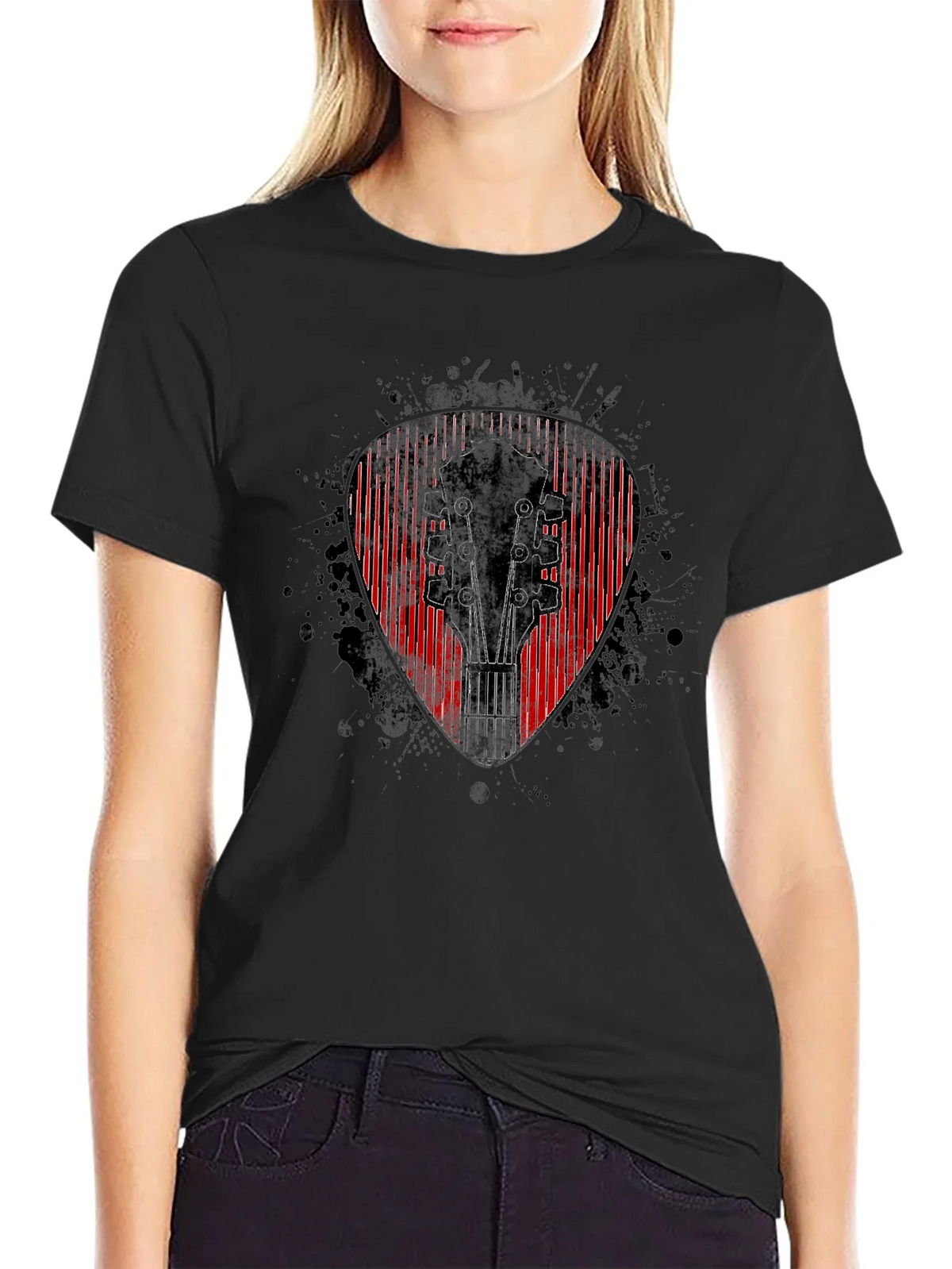 Guitar Pick Headstock Graphic T-Shirt product image 2