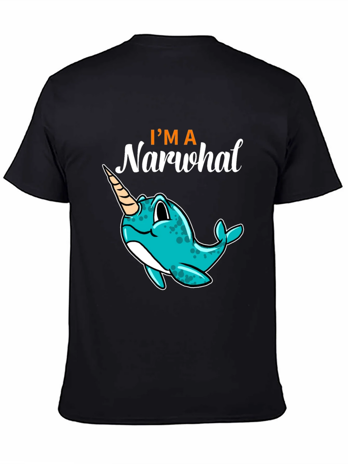 Im a Narwhal Black T-Shirt - Unique Graphic Tee product image 4