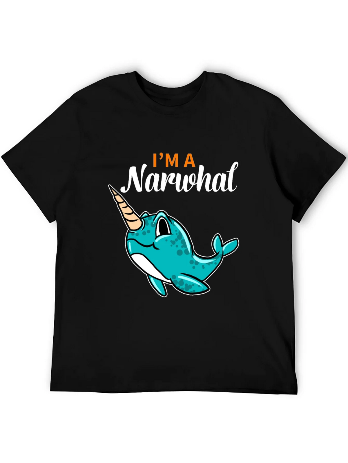 Im a Narwhal Black T-Shirt - Unique Graphic Tee product image 5
