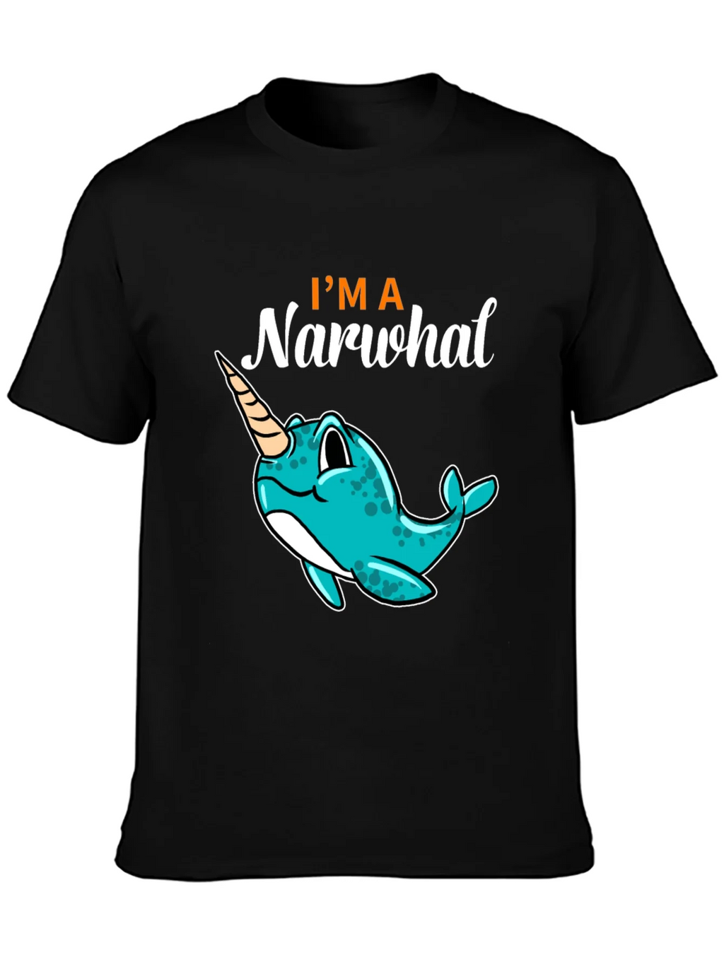 Im a Narwhal Black T-Shirt - Unique Graphic Tee product image 3