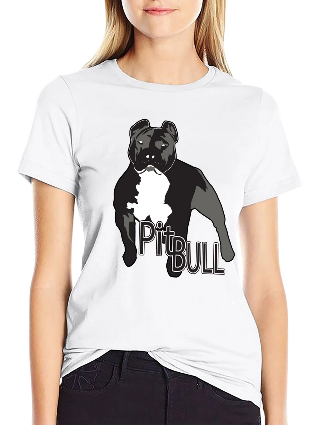 Pitbull Dog Graphic T-Shirt - Black product image 8