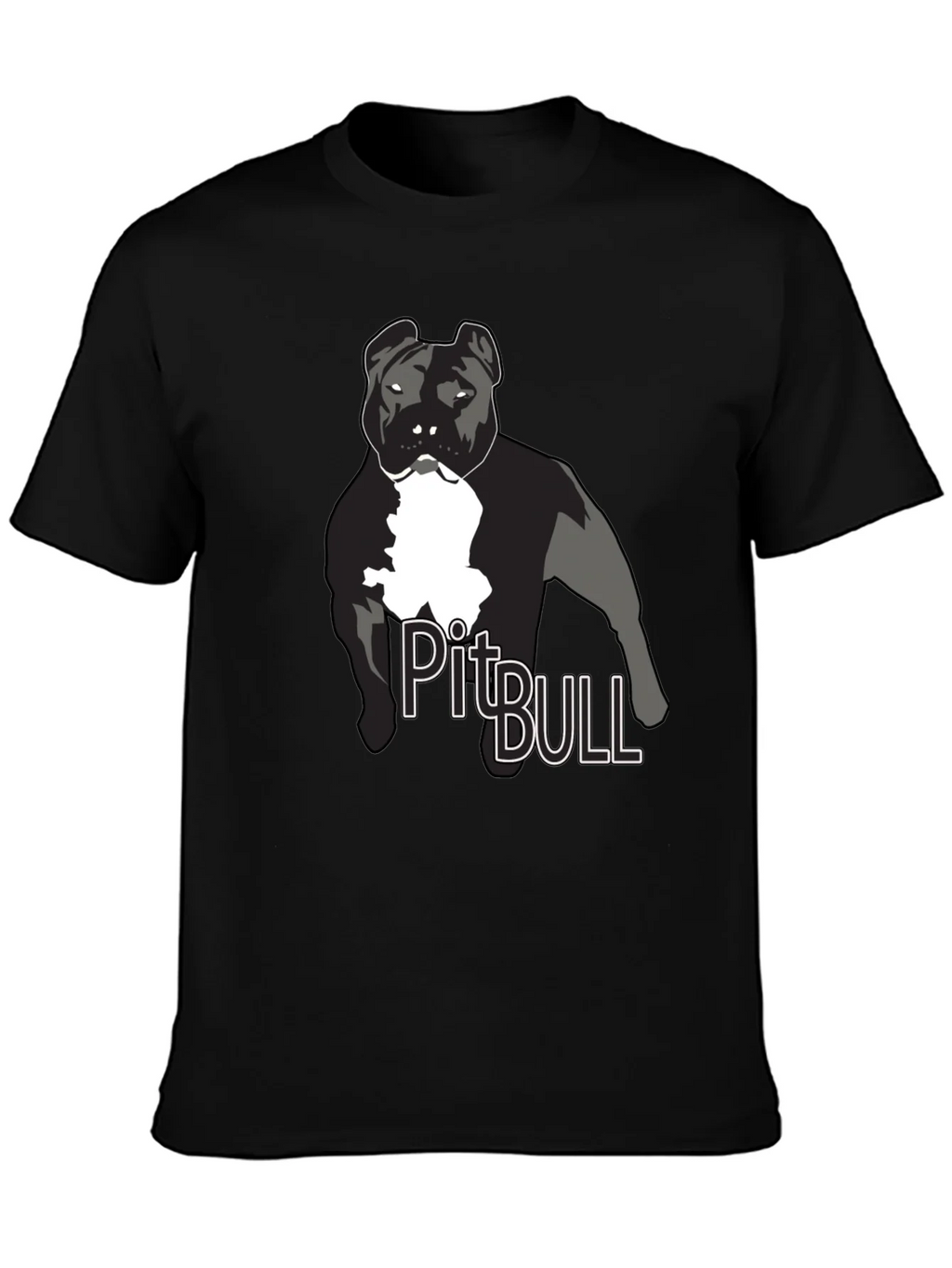 Pitbull Dog Graphic T-Shirt - Black product image 3