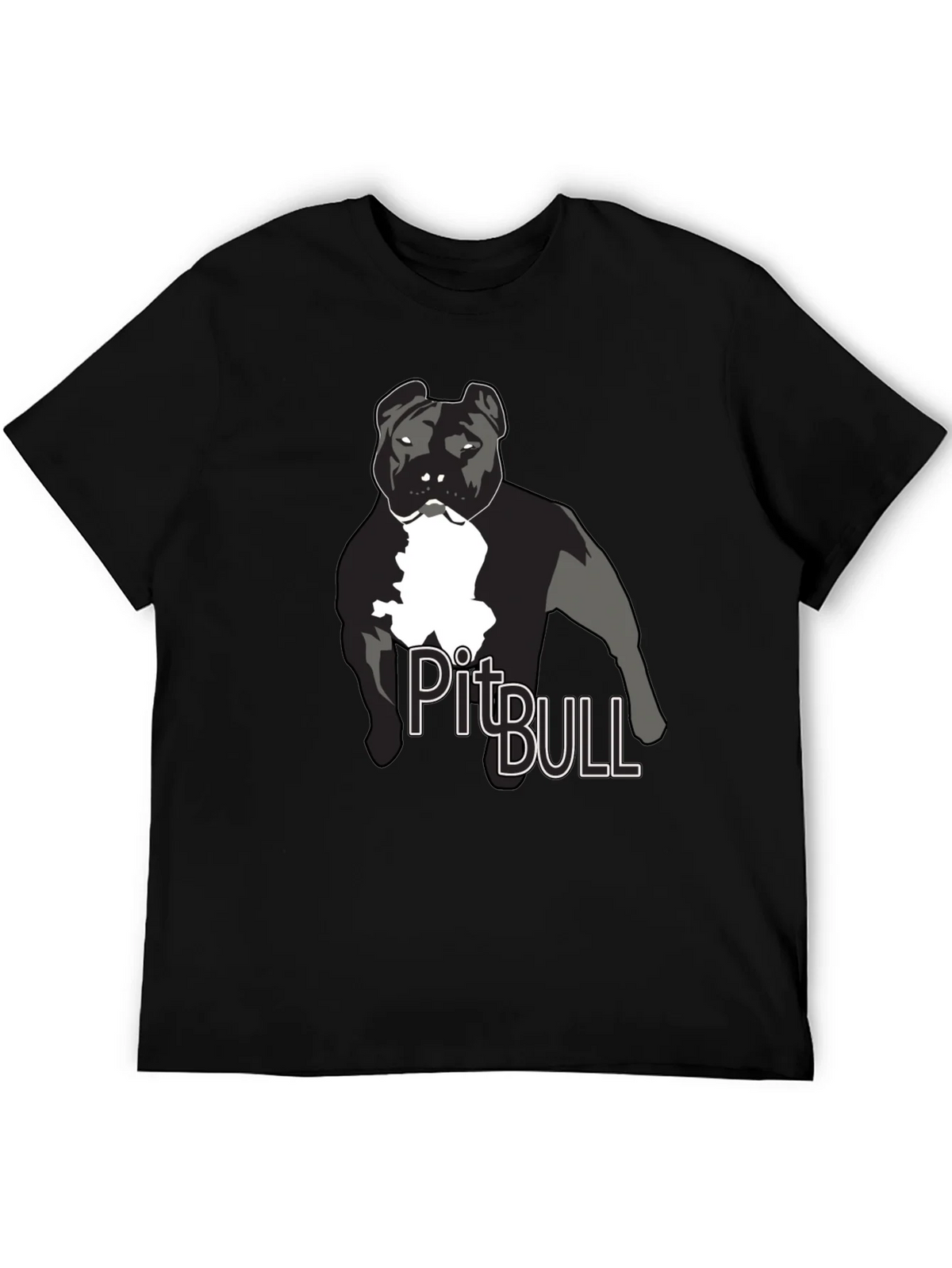 Pitbull Dog Graphic T-Shirt - Black product image 5