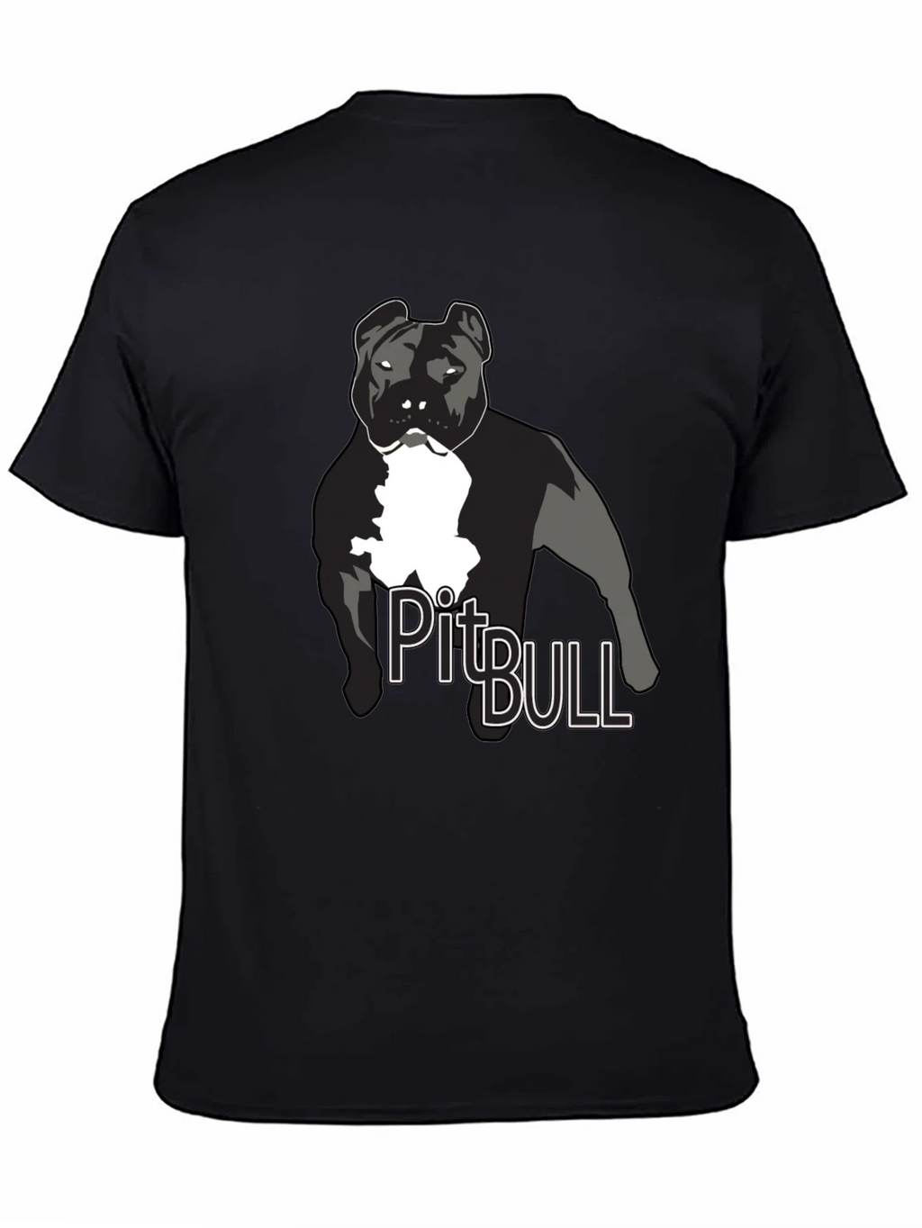 Pitbull Dog Graphic T-Shirt - Black product image 4