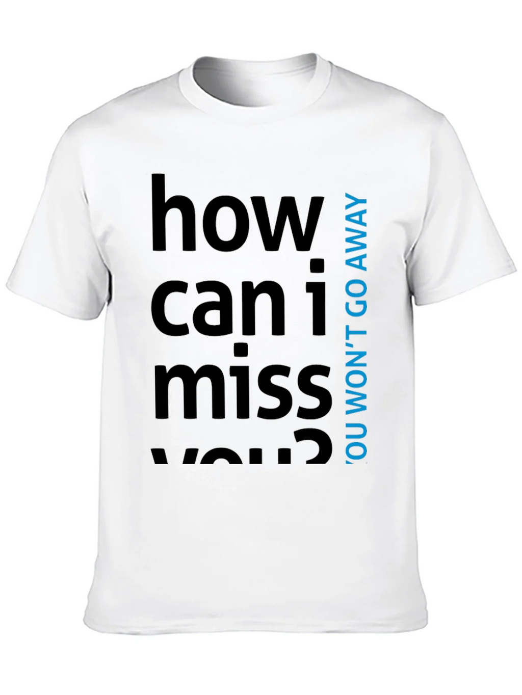 How Can I Miss You? Graphic Tee - Black Cotton T-Shirt product image 8