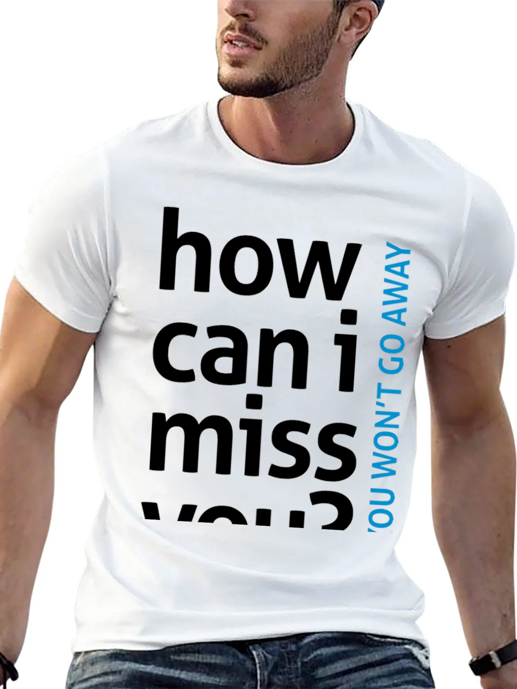 How Can I Miss You? Graphic Tee - Black Cotton T-Shirt product image 11
