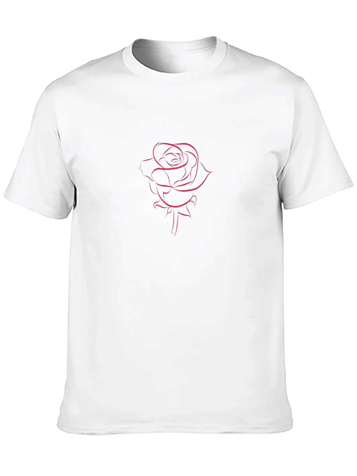 Rose Outline Graphic Tee - Stylish and Minimalist product image 9