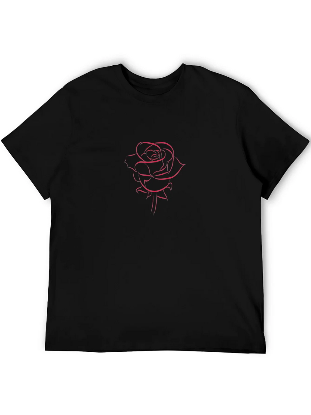Rose Outline Graphic Tee - Stylish and Minimalist product image 5