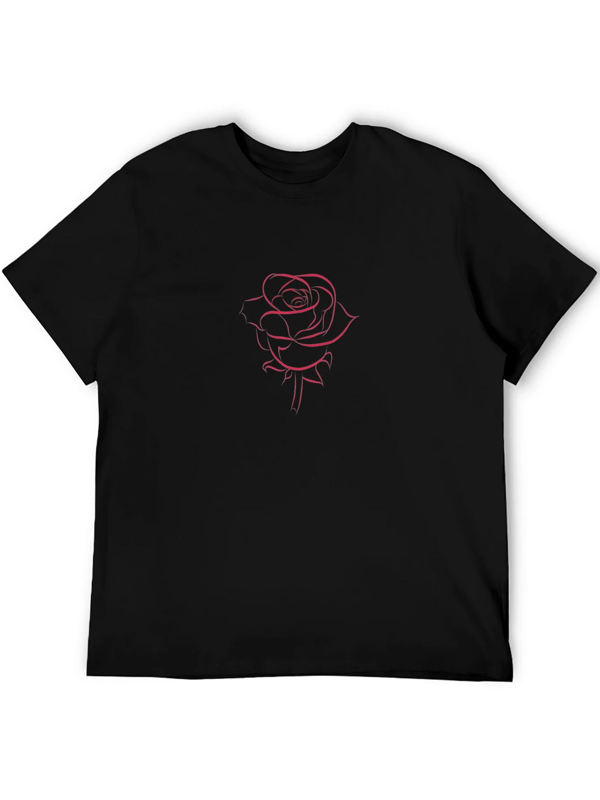 Rose Outline Graphic Tee - Stylish and Minimalist product image 5