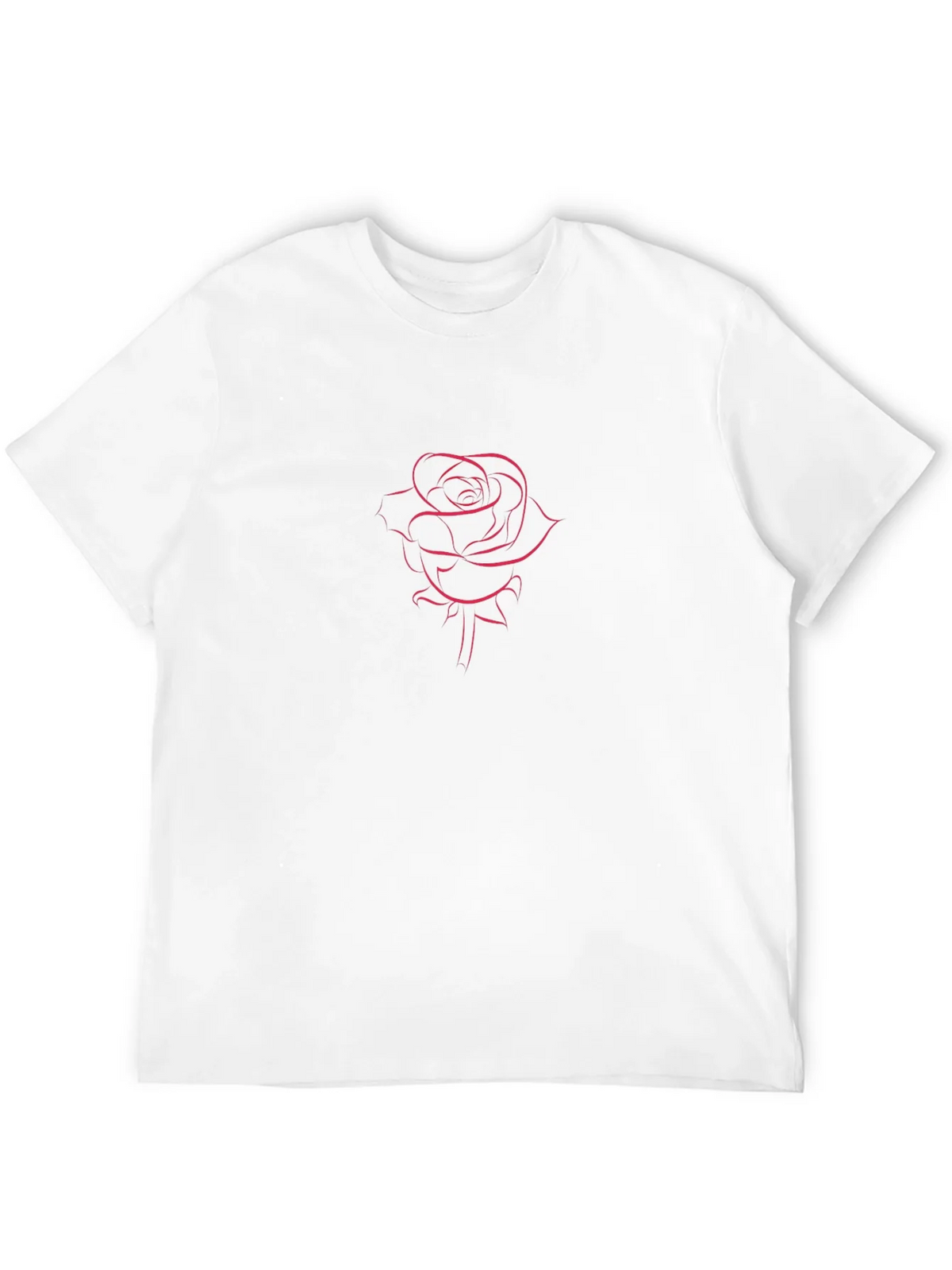 Rose Outline Graphic Tee - Stylish and Minimalist product image 11