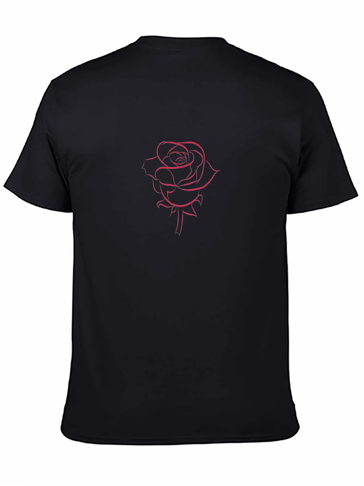 Rose Outline Graphic Tee - Stylish and Minimalist product image 4