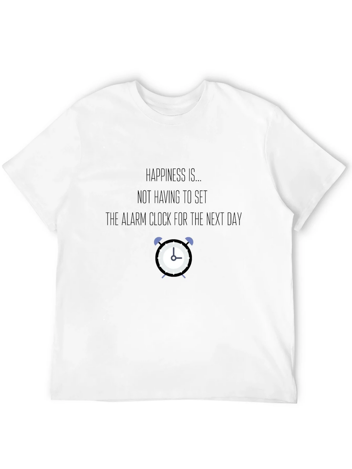 Happiness Alarm Clock Graphic Tee - Black T-Shirt product image 11