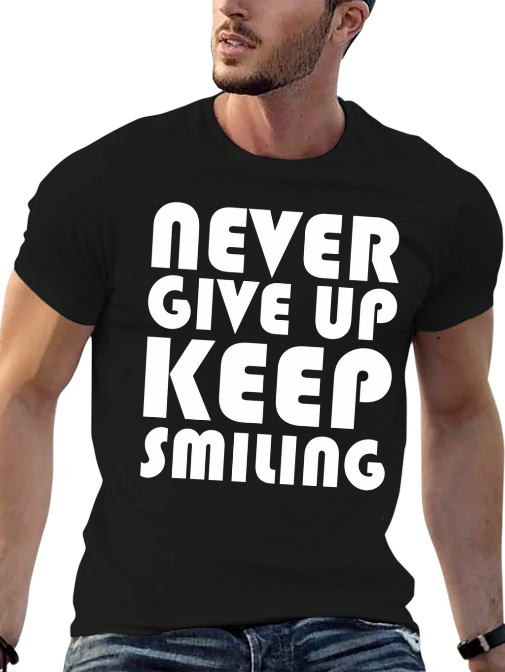 Never Give Up T-Shirt - Motivational Graphic Tee product image 6