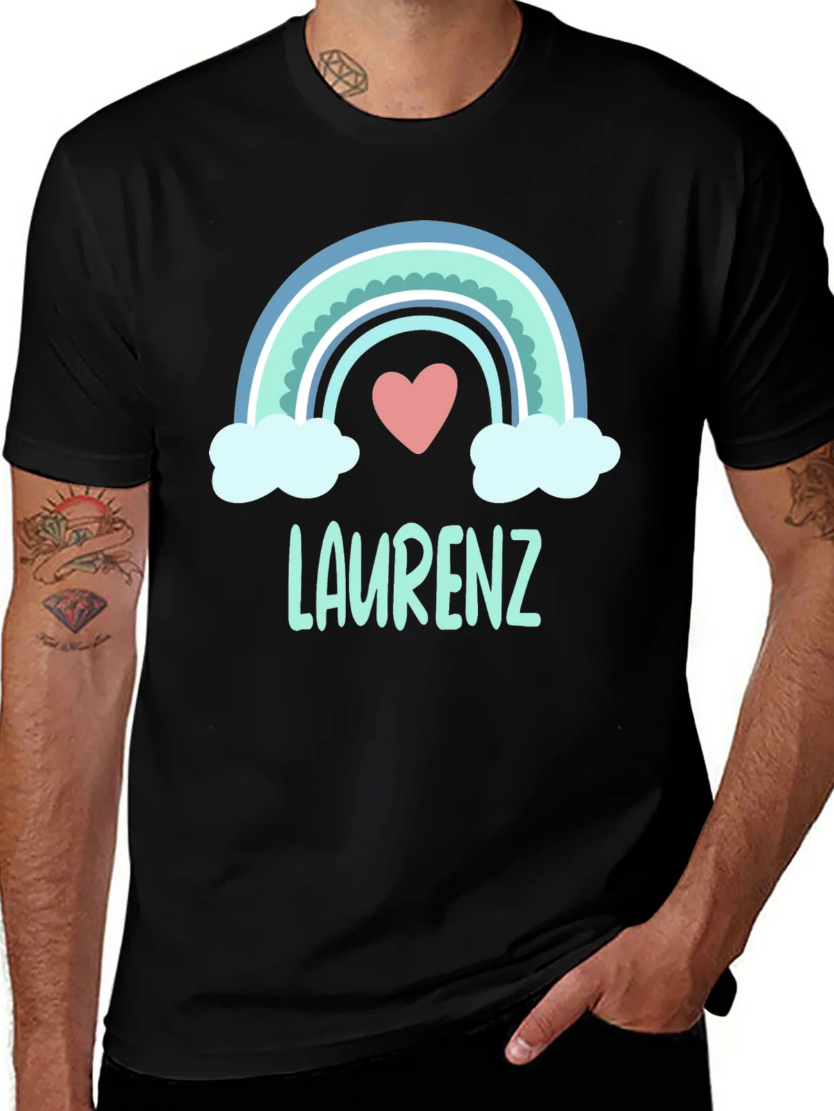 Personalized Rainbow Heart Tee - Laurenz Kids product image 1