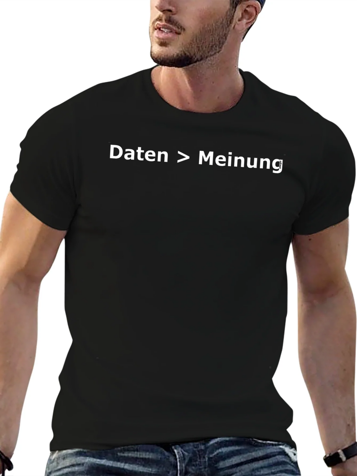 Daten > Meinung Black T-Shirt - Data Over Opinion Tee product image 6