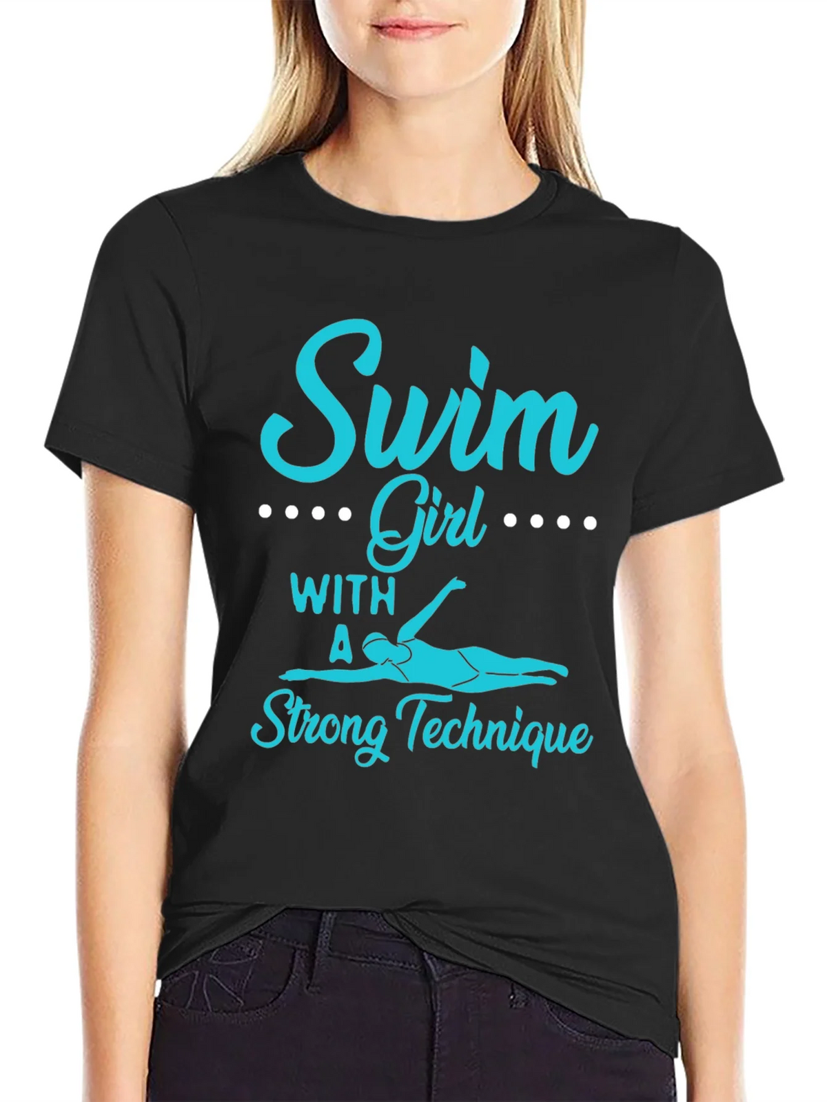 Swim Girl Strong Technique T-Shirt product image 2