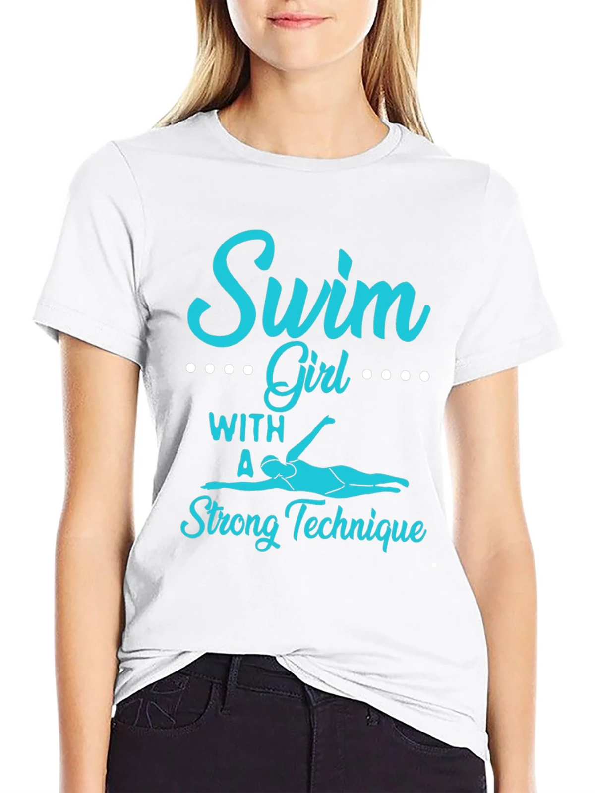 Swim Girl Strong Technique T-Shirt product image 7