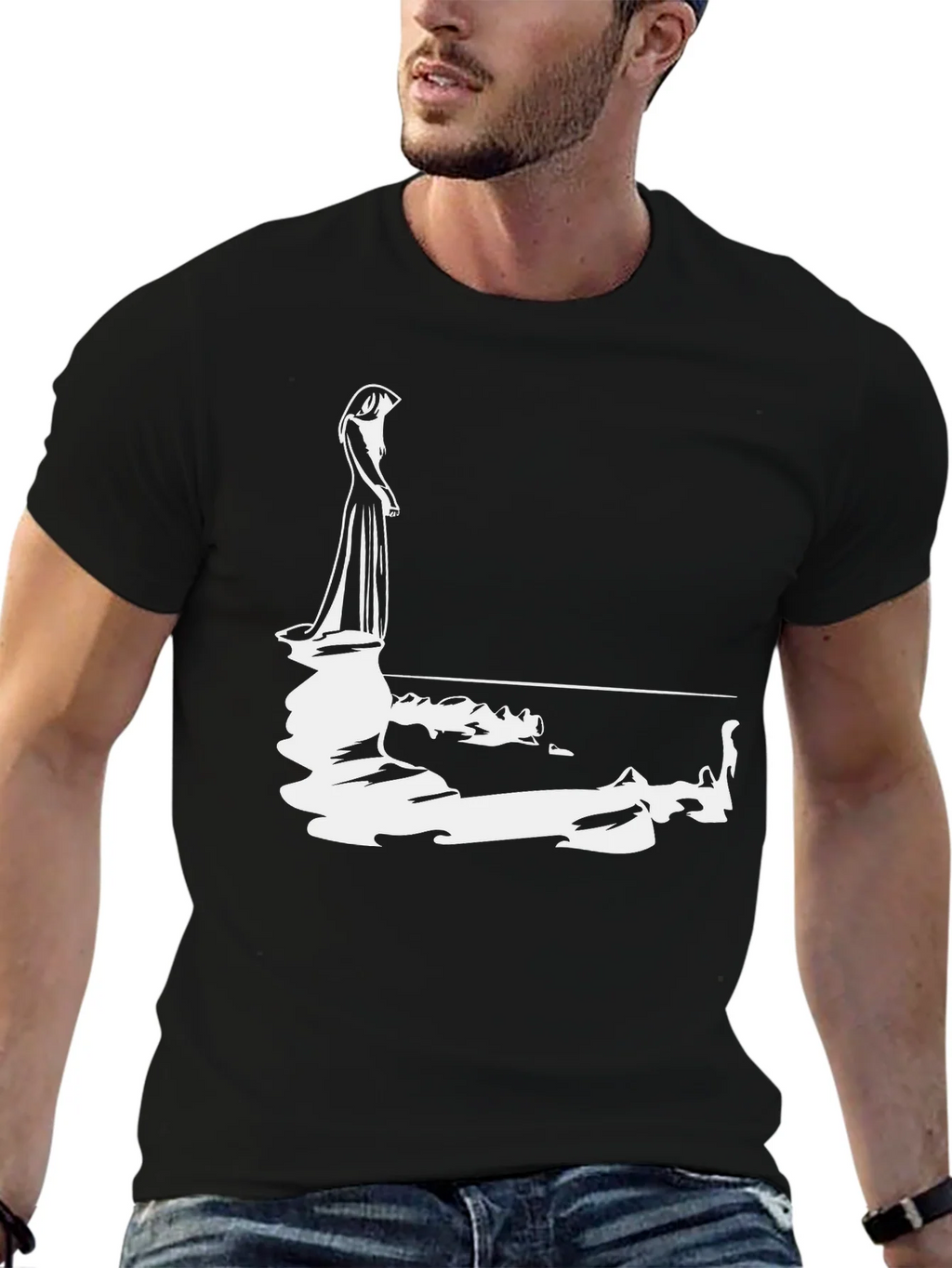 Woman Reflection Graphic Tee - Black product image 6