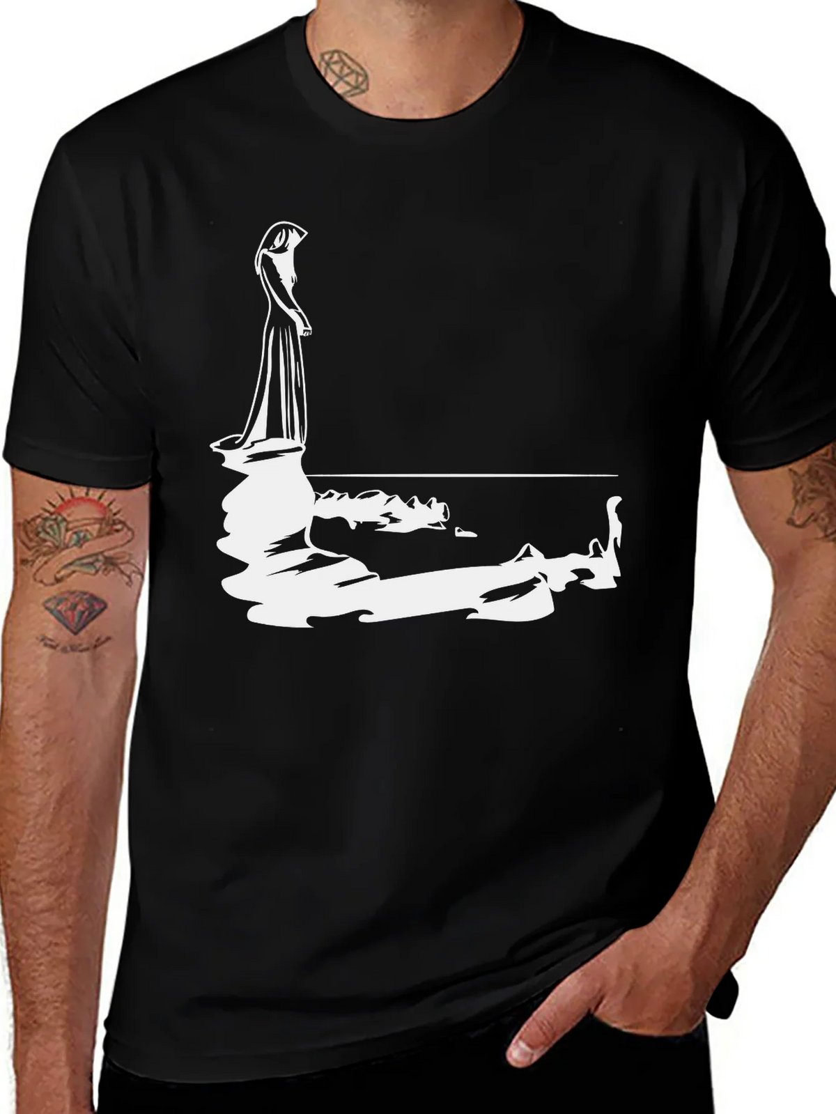 Woman Reflection Graphic Tee - Black product image 1