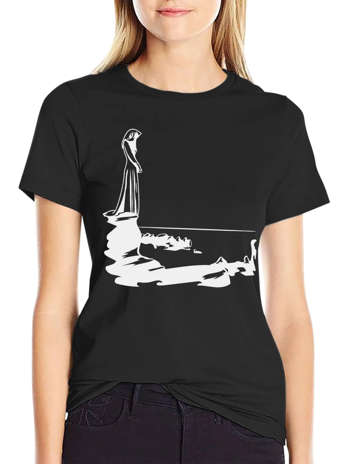 Woman Reflection Graphic Tee - Black product image 2
