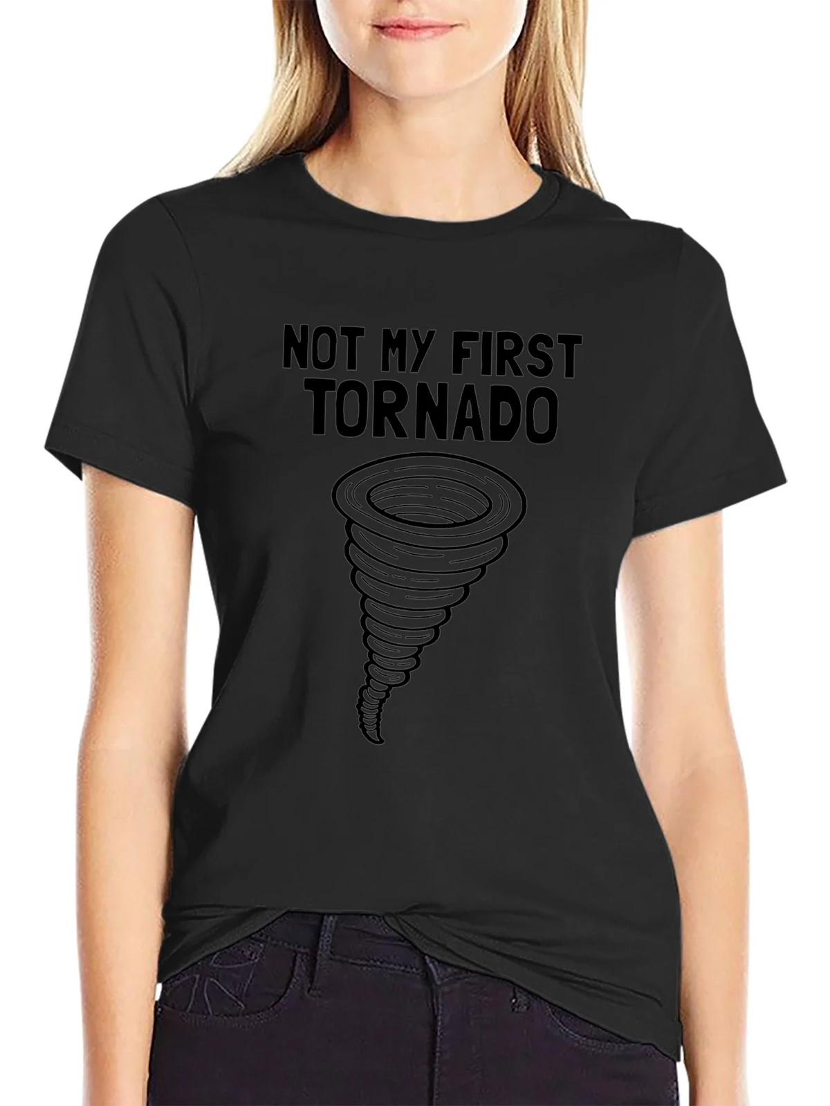 Not My First Tornado Graphic Tee - Unisex Black T-Shirt product image 2