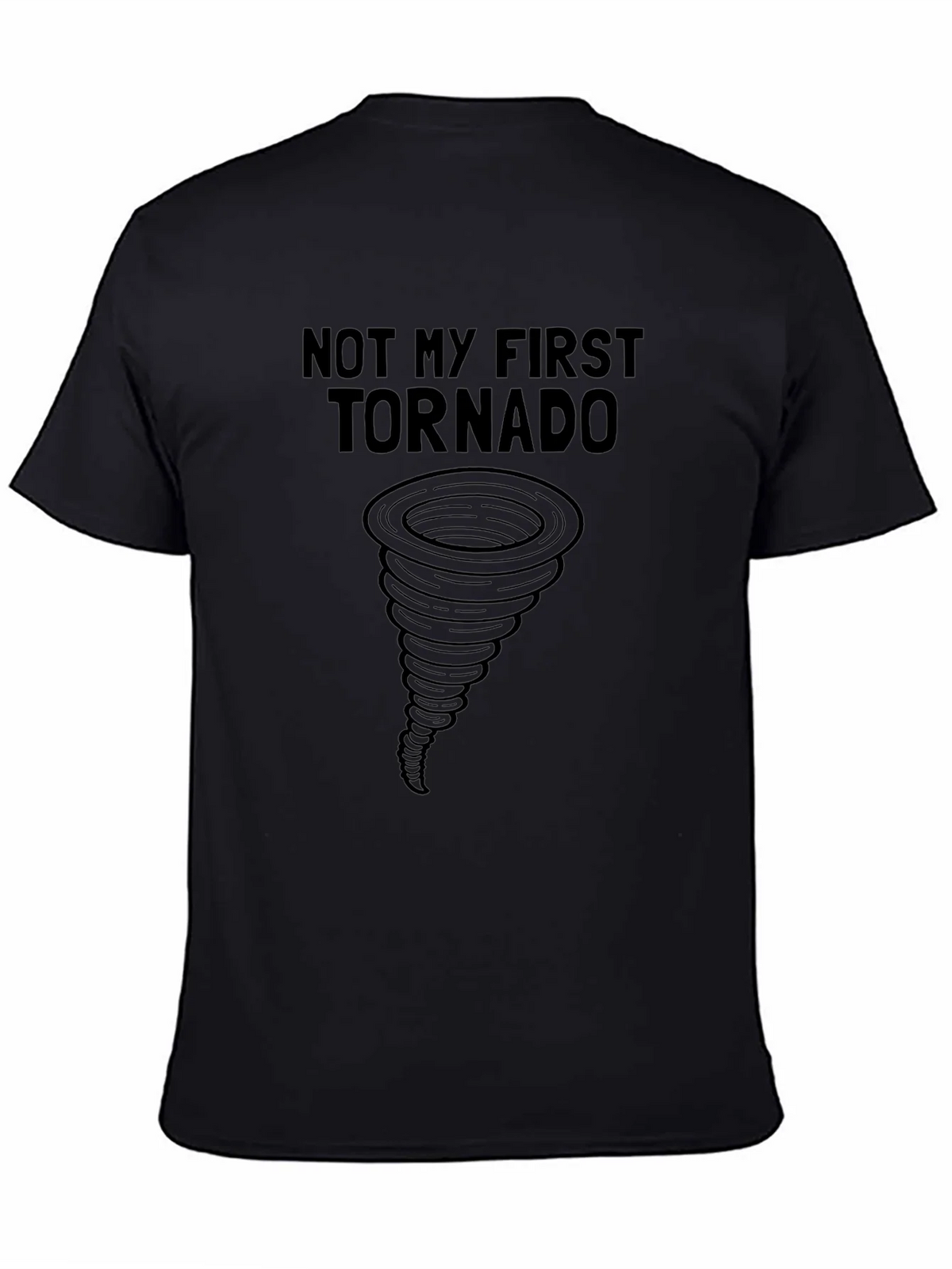 Not My First Tornado Graphic Tee - Unisex Black T-Shirt product image 4
